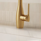 Commercial Style Dual Function Single Handle Pull Down Kitchen Faucet SFS-1302K-GD - Brushed Gold