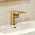 Single Hole Bathroom Faucet, Single-Handle Waterfall Sink Faucet with Drain Assembly SFS-1318B-GD - Brushed Gold