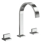 Widespread Bathroom Faucet 3 Hole, 2-handle Bathroom Sink Faucet with Drain Assembly SFS-1151-CH - Chrome