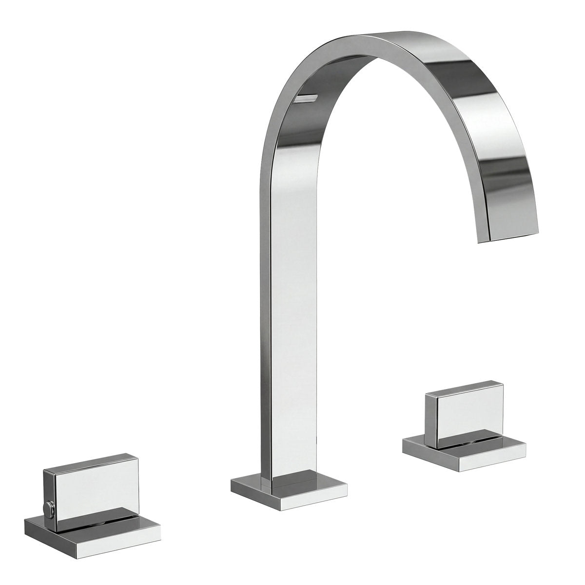 Widespread Bathroom Faucet 3 Hole, 2-handle Bathroom Sink Faucet with Drain Assembly SFS-1151-CH - Chrome