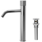 Single Hole Bathroom Vessel Faucet, Single Handle Bathroom Vessel Sink Faucet with Drain Assembly SFS-1167-CH - Chrome