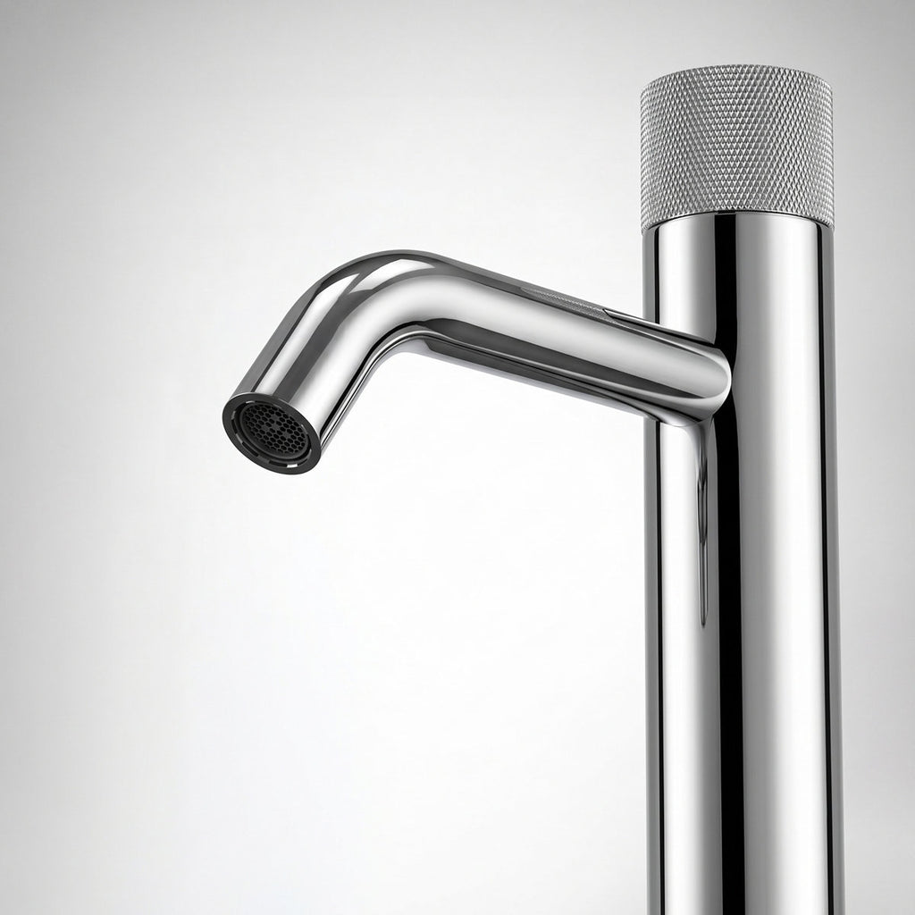 Single Hole Bathroom Vessel Faucet, Single Handle Bathroom Vessel Sink Faucet with Drain Assembly SFS-1167-CH - Chrome