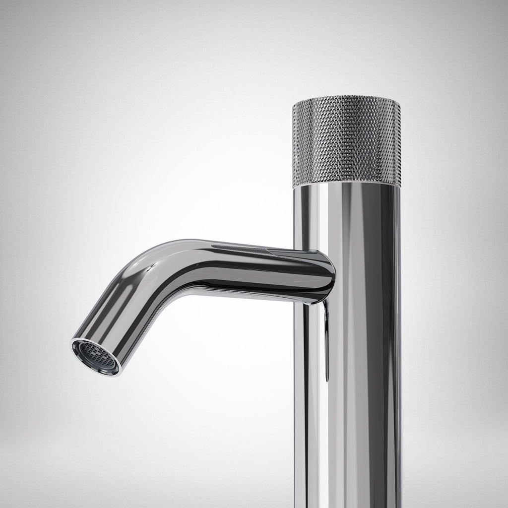 Single Hole Bathroom Faucet,Knob Single Handle Bathroom Sink Faucet with Drain Assembly SFS-1166-CH - Chrome