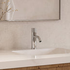 Single Hole Bathroom Faucet,Knob Single Handle Bathroom Sink Faucet with Drain Assembly SFS-1166-CH - Chrome