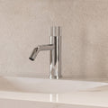 Single Hole Bathroom Faucet,Knob Single Handle Bathroom Sink Faucet with Drain Assembly SFS-1166-CH - Chrome