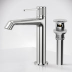 Single-Hole Single-Handle Bathroom Sink Faucet with Drain Assembly SFS-1313B-CH - Chrome