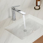 Single Hole Bathroom Faucet with Drain Assembly, Single Handle Bathroom Sink Faucet SFS-1304B-CH - Chrome