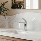 Single Hole Bathroom Faucet with Drain Assembly, Single Handle Bathroom Sink Faucet SFS-1304B-CH - Chrome