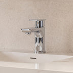 Single Hole Bathroom Faucet with Drain Assembly, Single Handle Bathroom Sink Faucet SFS-1120-CH - Chrome