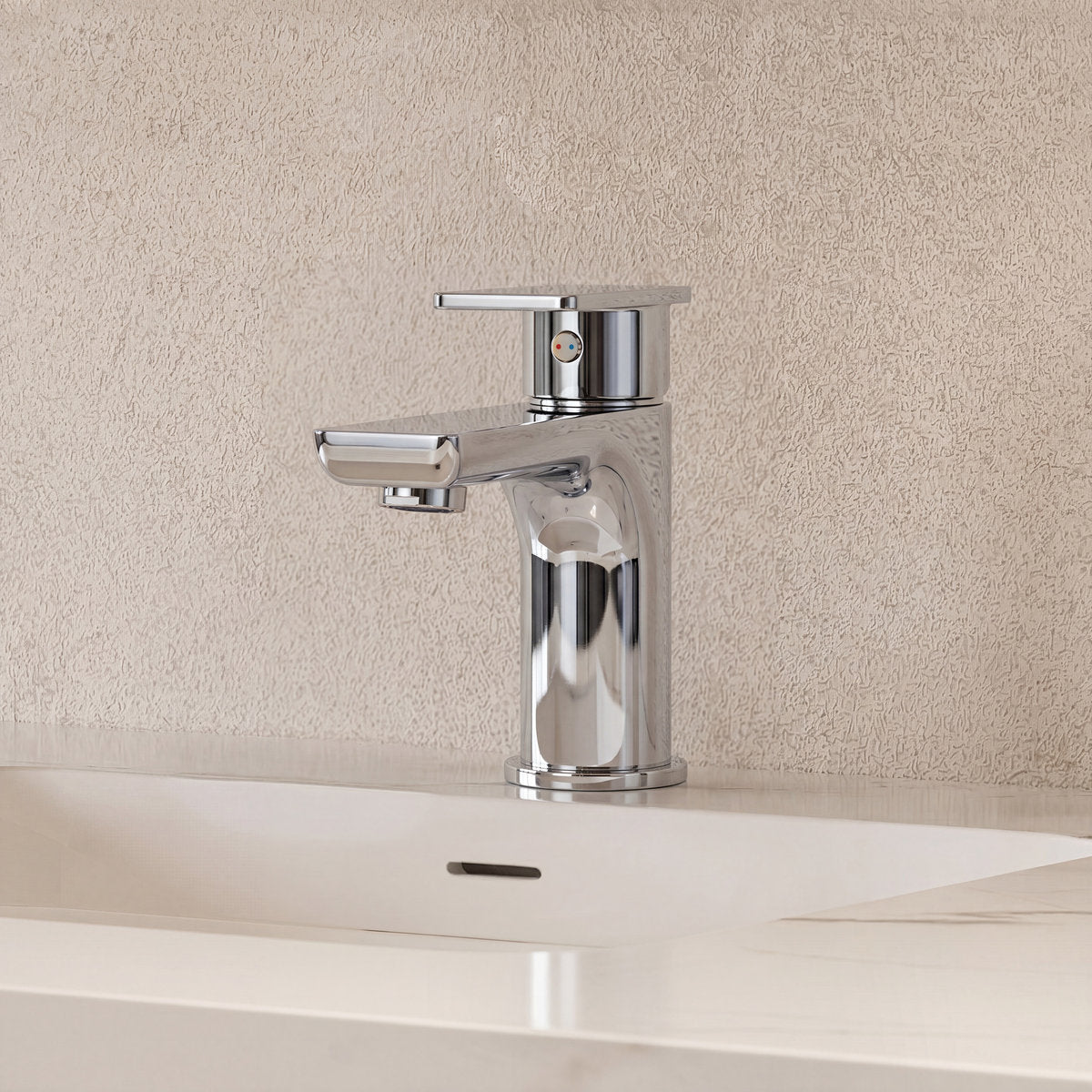 Single Hole Bathroom Faucet with Drain Assembly, Single Handle Bathroom Sink Faucet SFS-1120-CH - Chrome