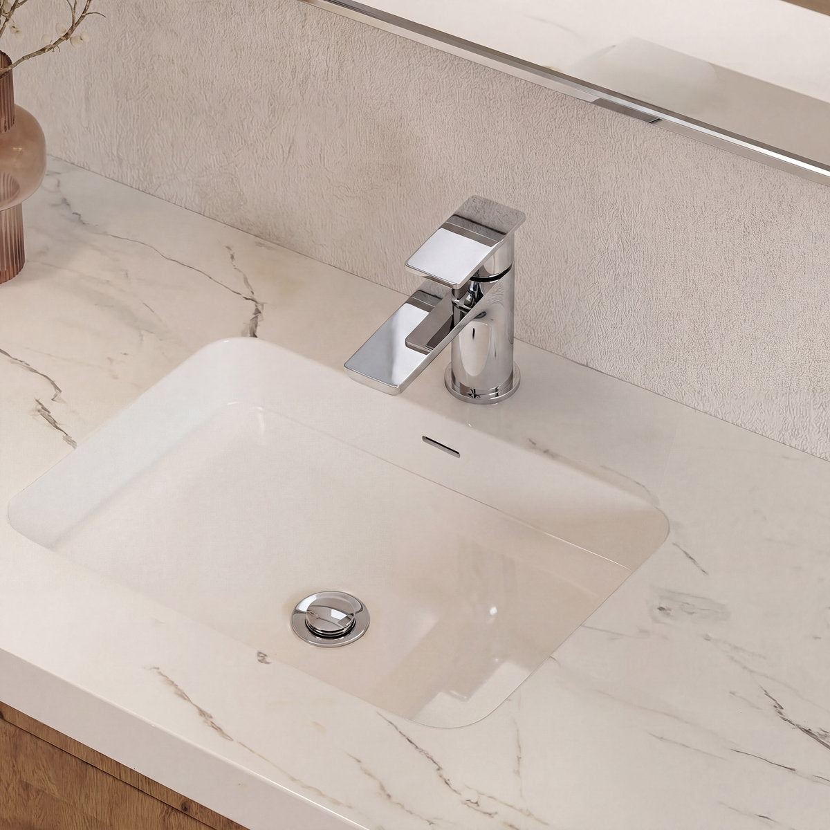 Single Hole Bathroom Faucet with Drain Assembly, Single Handle Bathroom Sink Faucet SFS-1120-CH - Chrome