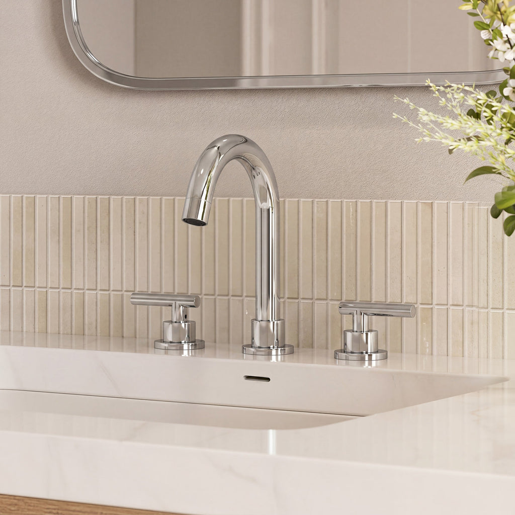 Widespread Bathroom Faucet 3 Hole, 2-Handle Bathroom Sink Faucet SFS-1112-CH - Chrome