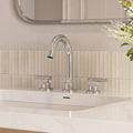 Widespread Bathroom Faucet 3 Hole, 2-Handle Bathroom Sink Faucet SFS-1112-CH - Chrome