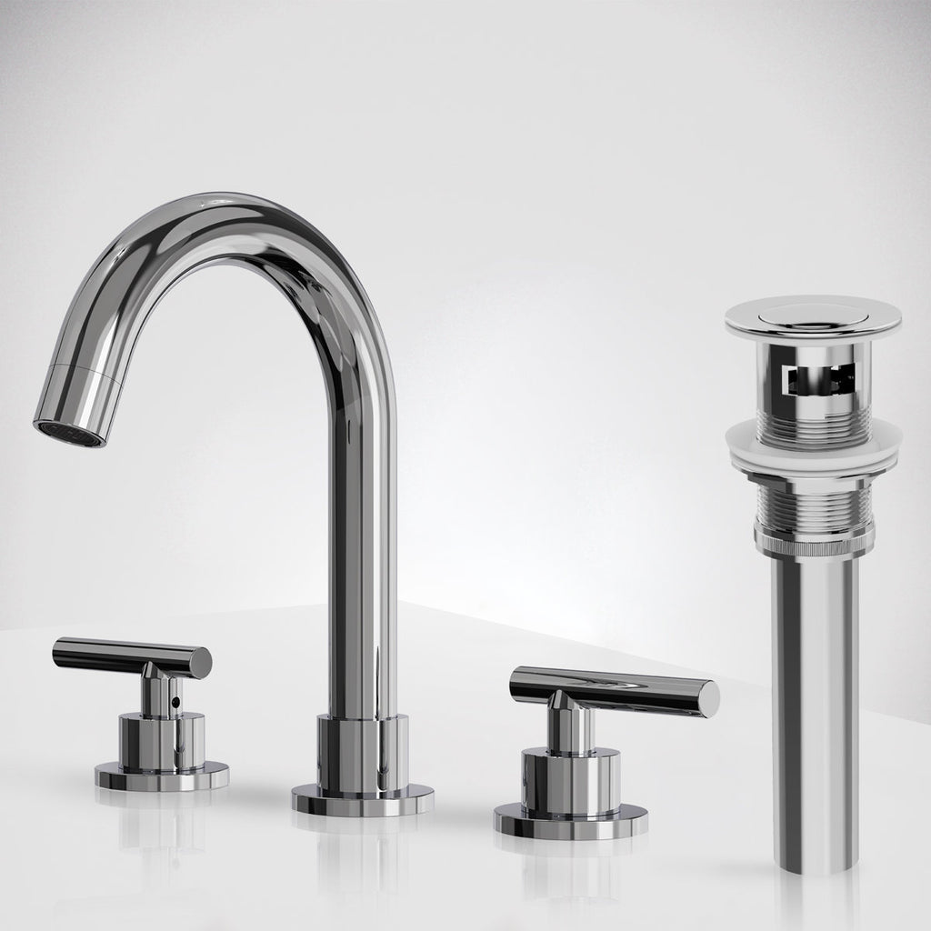 Widespread Bathroom Faucet 3 Hole, 2-Handle Bathroom Sink Faucet SFS-1112-CH - Chrome
