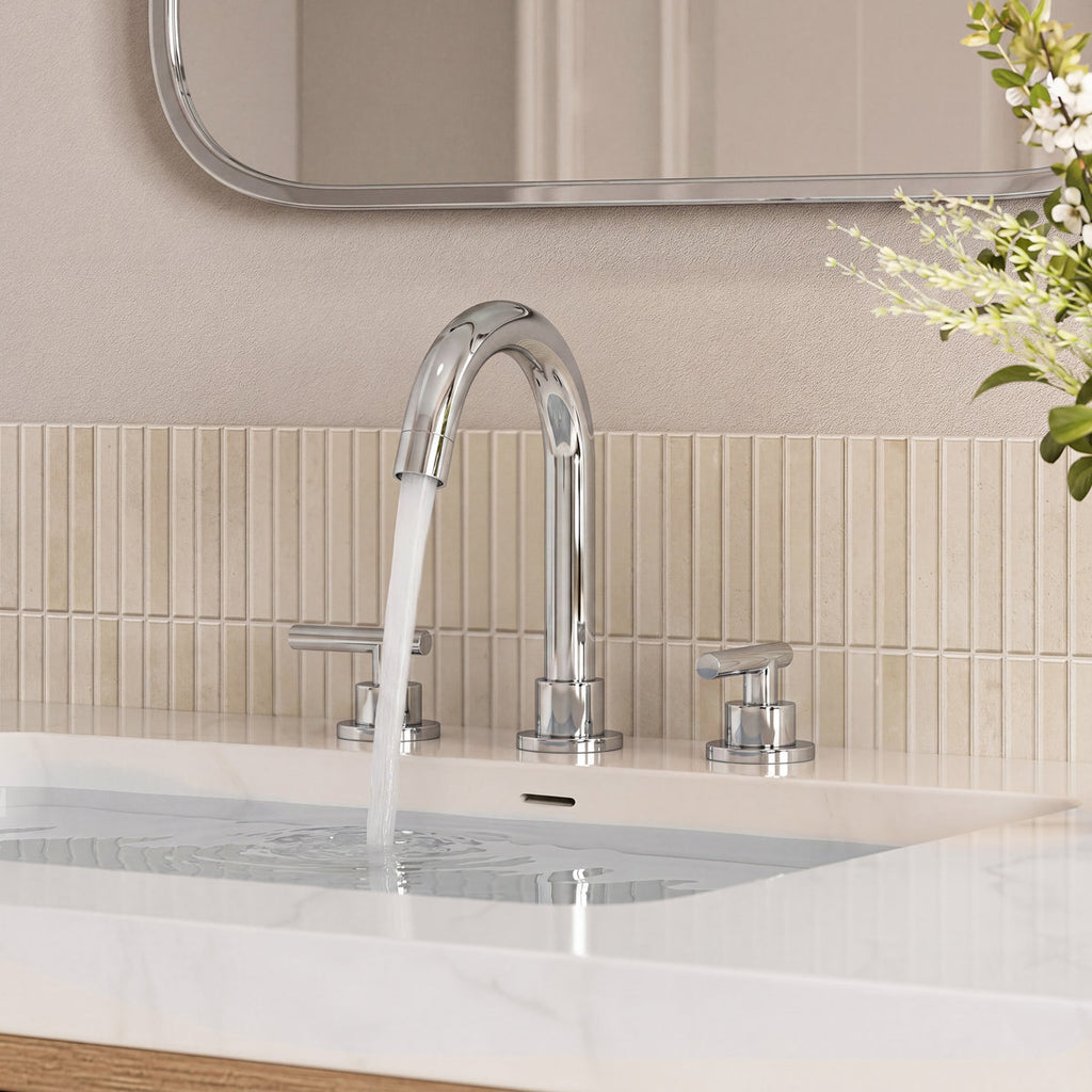 Widespread Bathroom Faucet 3 Hole, 2-Handle Bathroom Sink Faucet SFS-1112-CH - Chrome