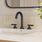 Widespread Bathroom Faucet 3 Hole, 2-Handle Bathroom Sink Faucet SFS-1112-GG - Gun Gray