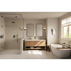 Widespread Bathroom Faucet 3 Hole, 2-Handle Bathroom Sink Faucet SFS-1112-GG - Gun Gray