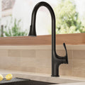Pull-Down Single Handle Kitchen Faucet with High-Arc Spout SFS-1342K-BK - Matte Black