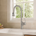 Pull-Down Single Handle Kitchen Faucet with High-Arc Spout SFS-1342K-SS - Stainless Steel
