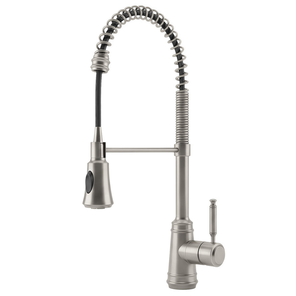 Commercial Style Dual Function Single Handle Pull Down Kitchen Faucet SFS-1345K-SS - Stainless Steel