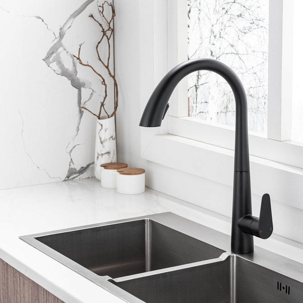 LPVLPV Pull Down Kitchen Faucet CF98003 - Matte Black