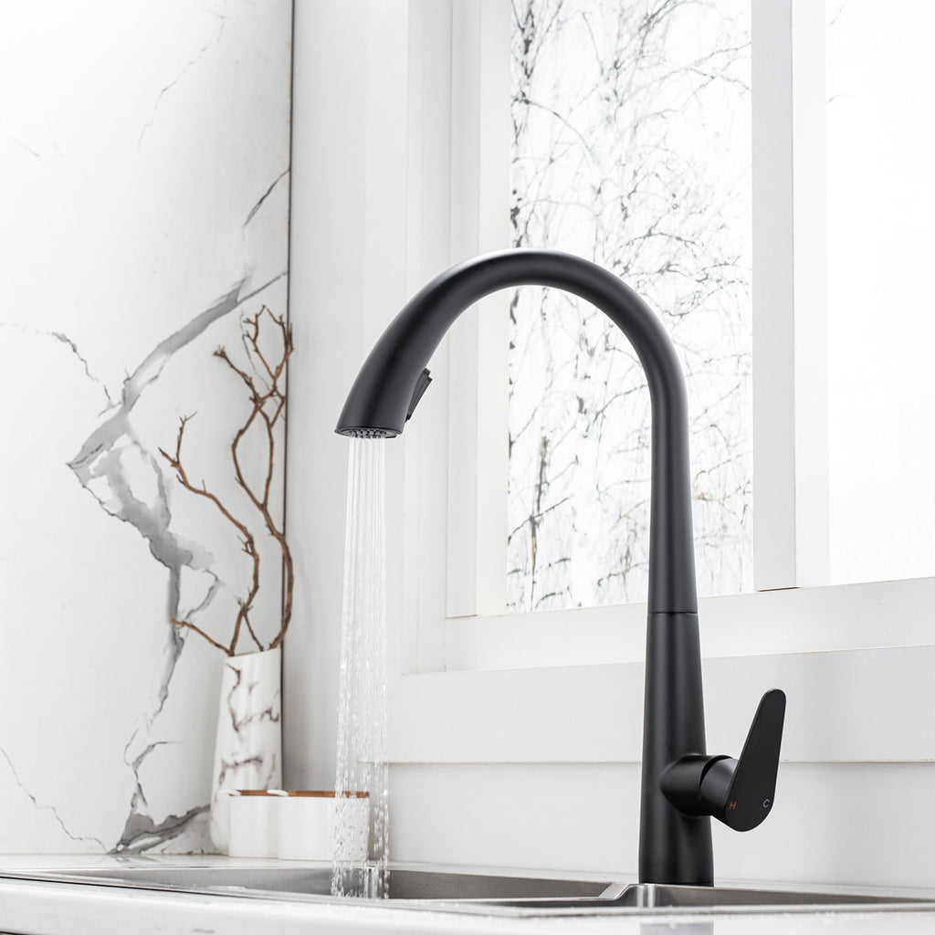 LPVLPV Pull Down Kitchen Faucet CF98003 - Matte Black