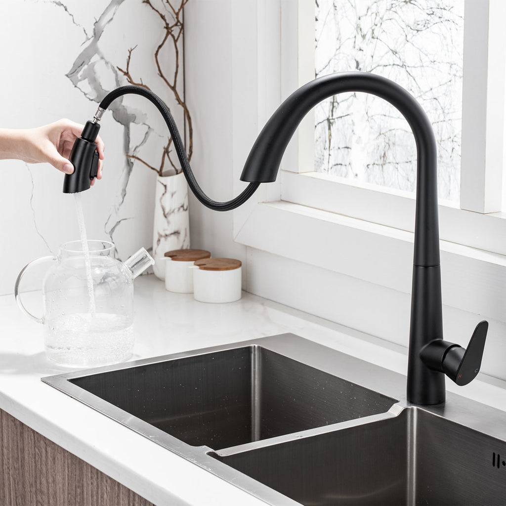 LPVLPV Pull Down Kitchen Faucet CF98003 - Matte Black