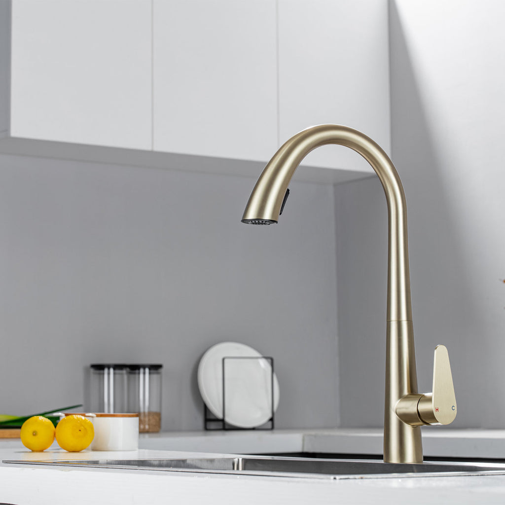 LPVLPV Pull Down Kitchen Faucet CF98004 - Brushed Gold
