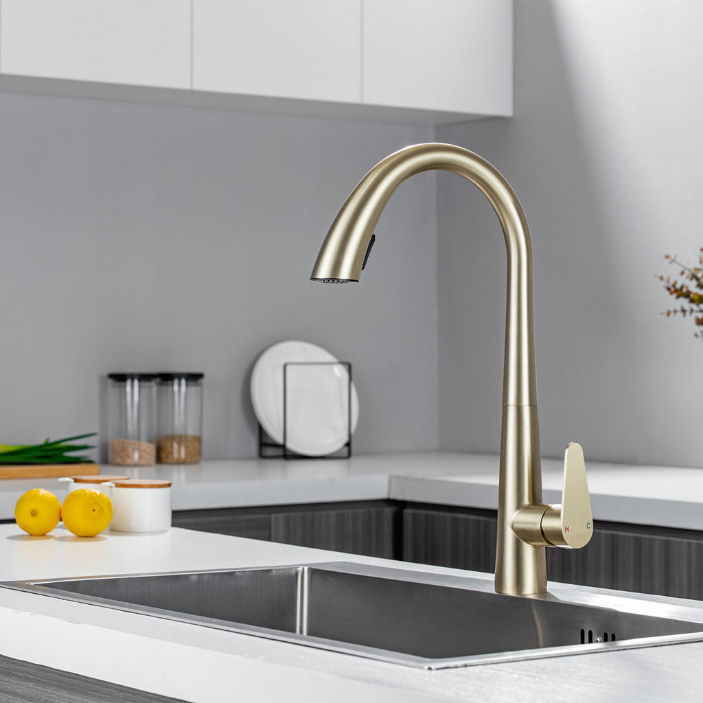 LPVLPV Pull Down Kitchen Faucet CF98004 - Brushed Gold