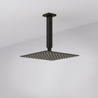 Ceiling Mount 12" High-Pressure Rainfall Shower Faucet, Dual Rainfall Shower Head System with Thermostatic Valve SFS1007-BK12 - Matte Black