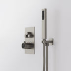 Ceiling Mount 12" High-Pressure Rainfall Shower Faucet, Dual Rainfall Shower Head System with Thermostatic Valve SFS1007-NK12 - Brushed Nickel