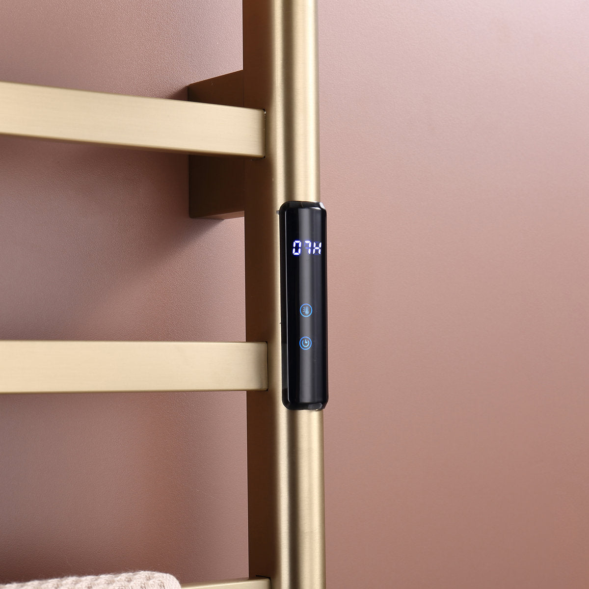 Traditional Towel Rail Towel Warmer FK02+ - Brushed Gold