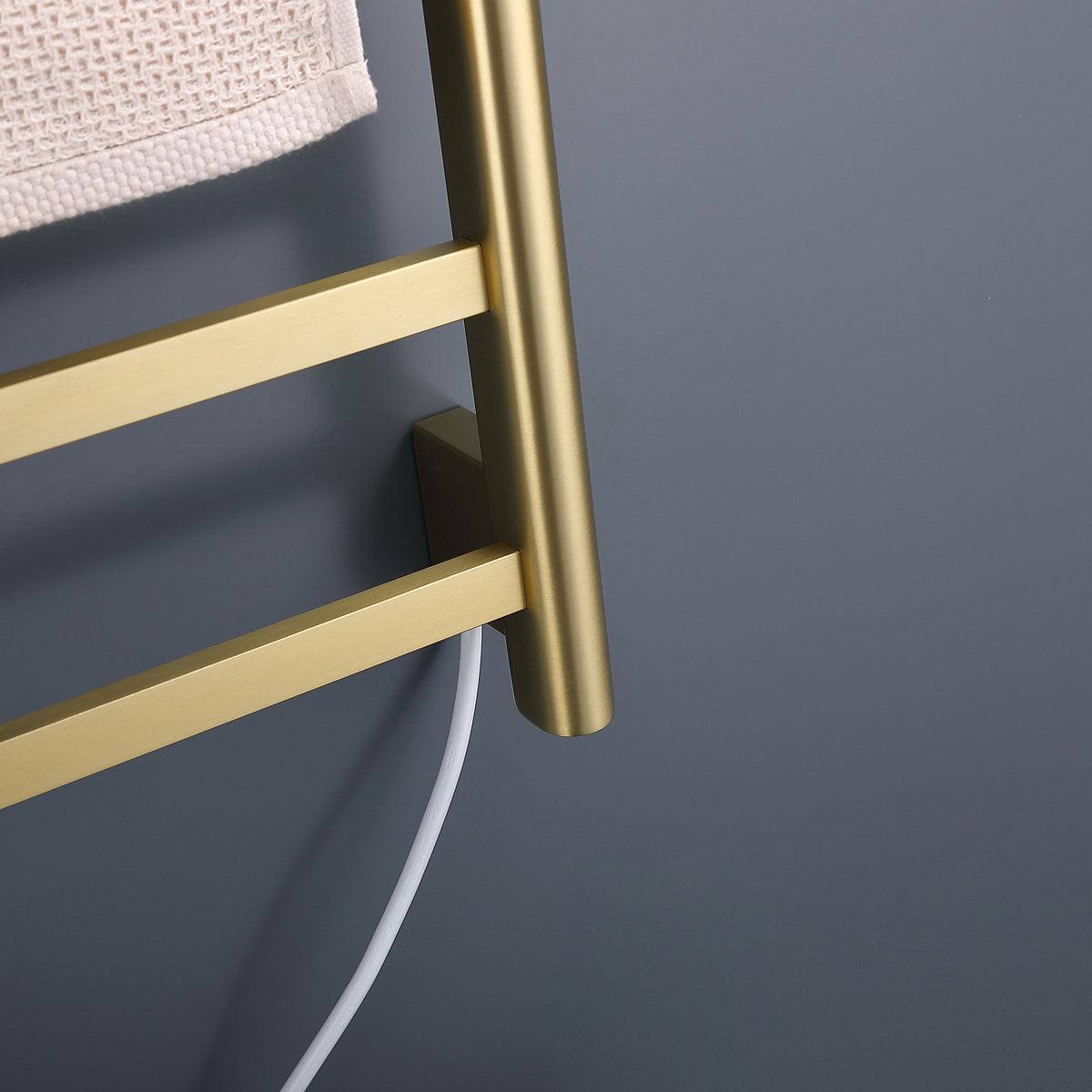 Traditional Towel Rail Towel Warmer FK02+ - Brushed Gold