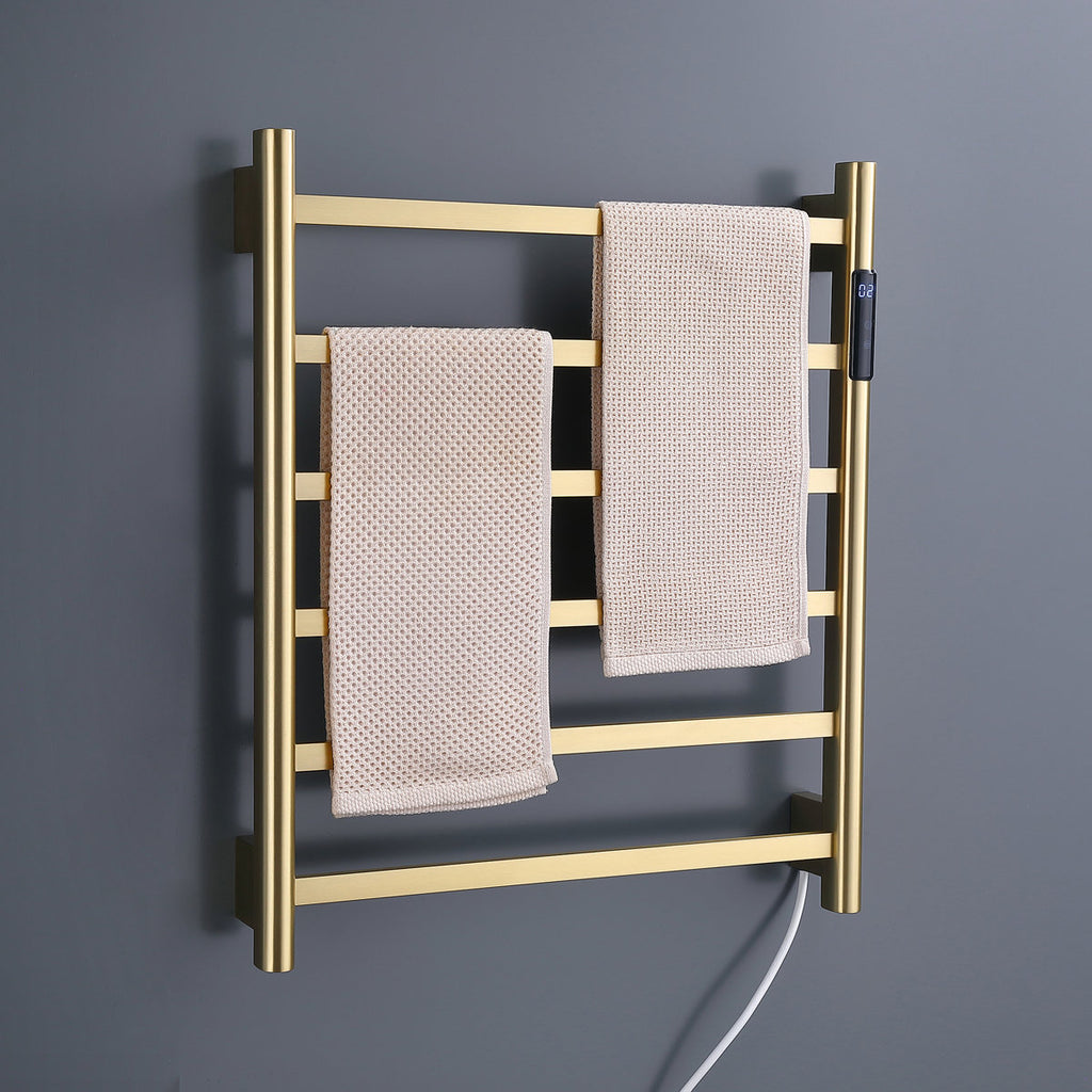 Traditional Towel Rail Towel Warmer FK02+ - Brushed Gold