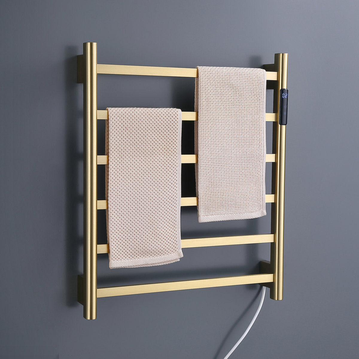 Traditional Towel Rail Towel Warmer FK02+ - Brushed Gold