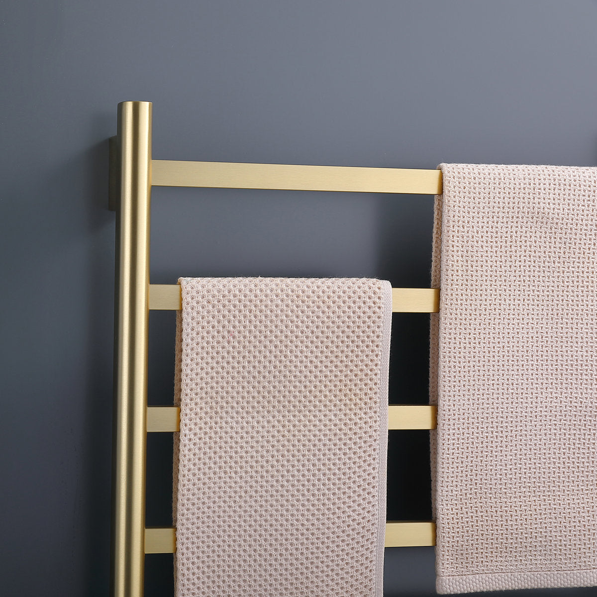 Traditional Towel Rail Towel Warmer FK02+ - Brushed Gold