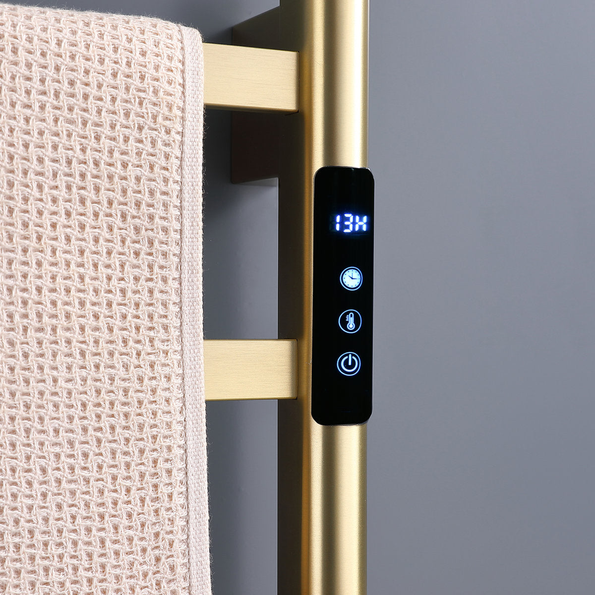 Traditional Towel Rail Towel Warmer FK02+ - Brushed Gold