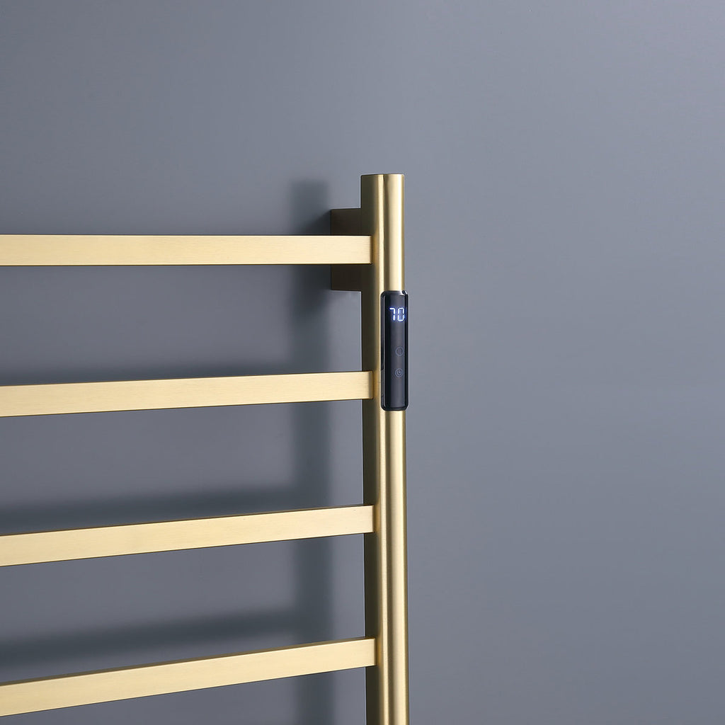 Traditional Towel Rail Towel Warmer FK02+ - Brushed Gold