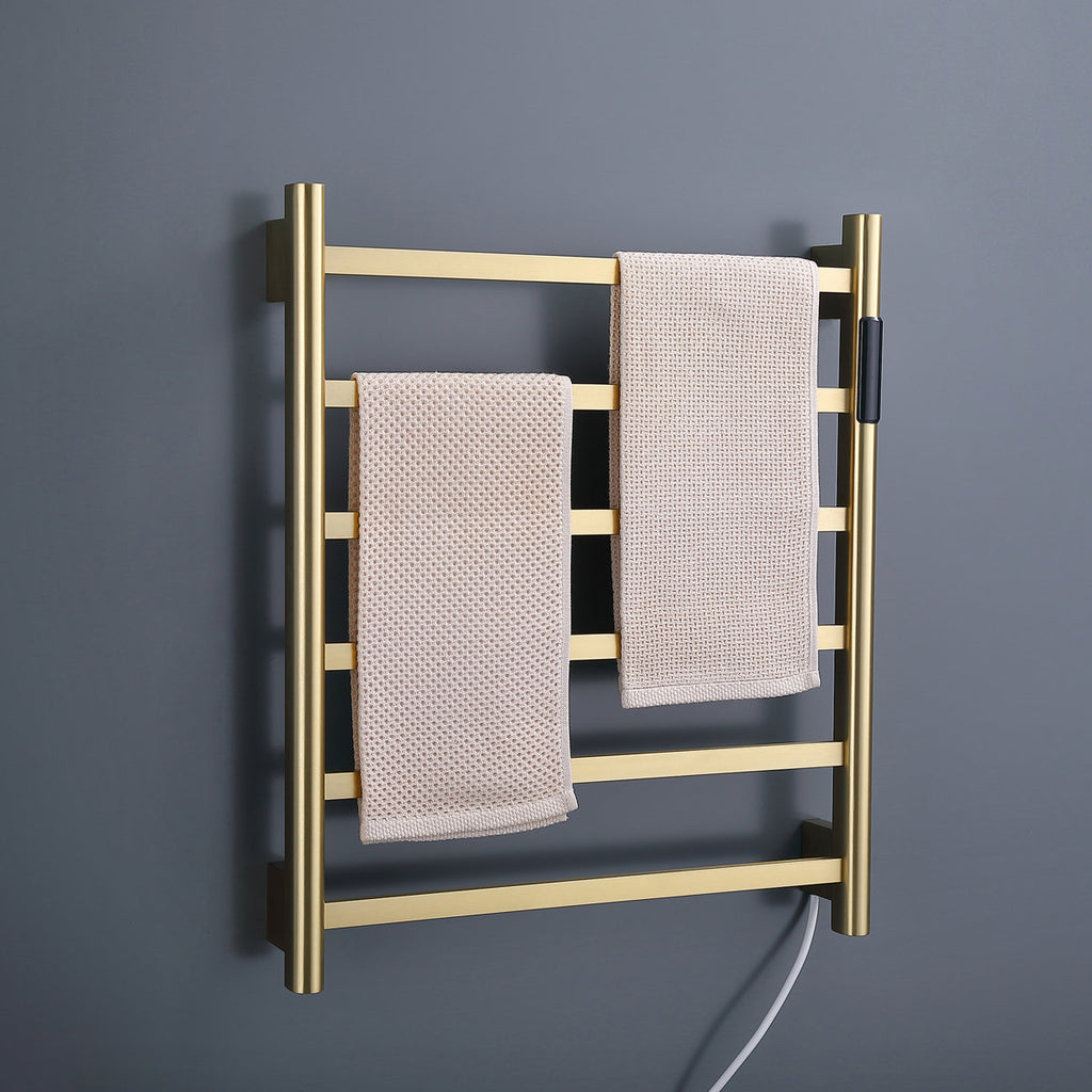 Traditional Towel Rail Towel Warmer FK02+ - Brushed Gold