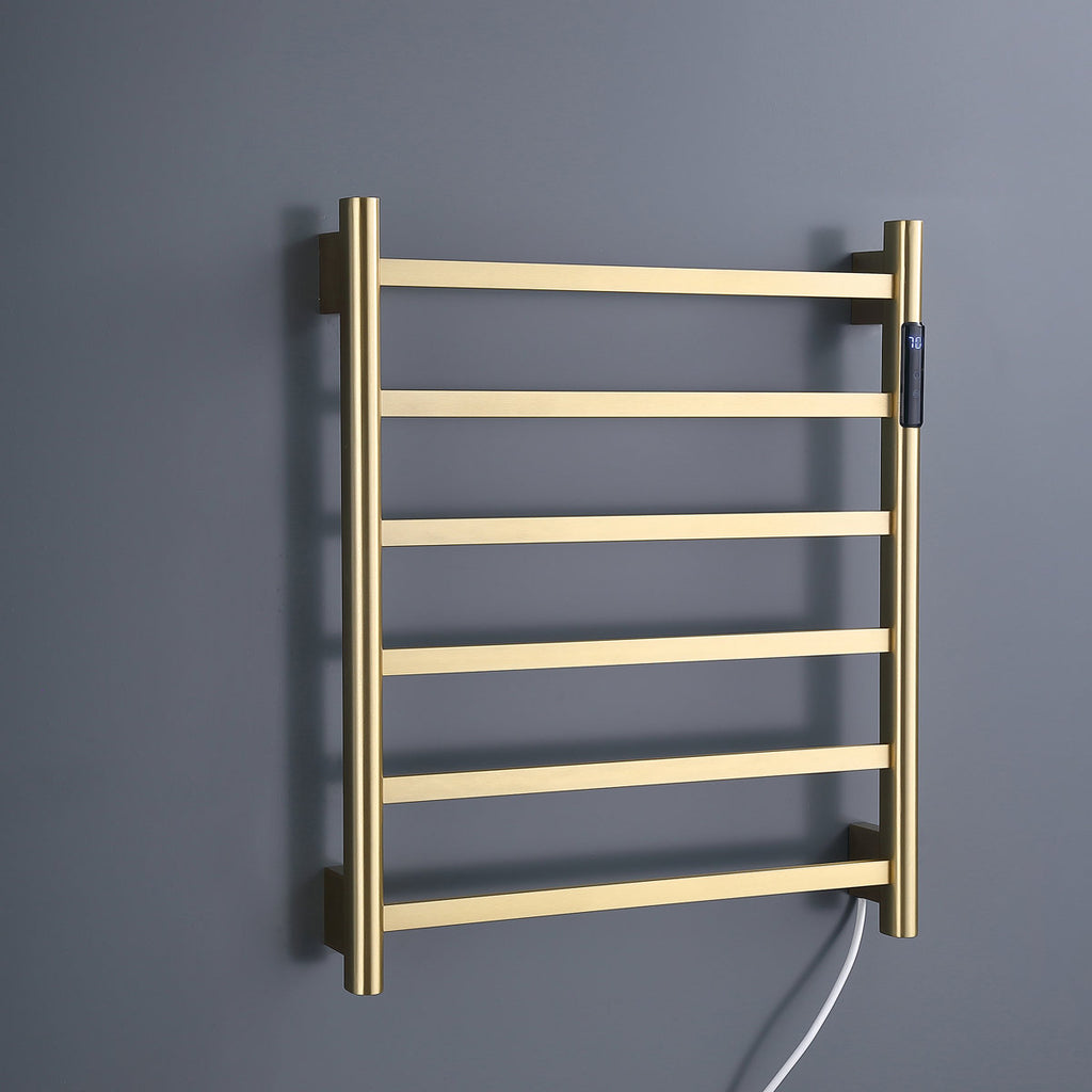 Traditional Towel Rail Towel Warmer FK02+ - Brushed Gold