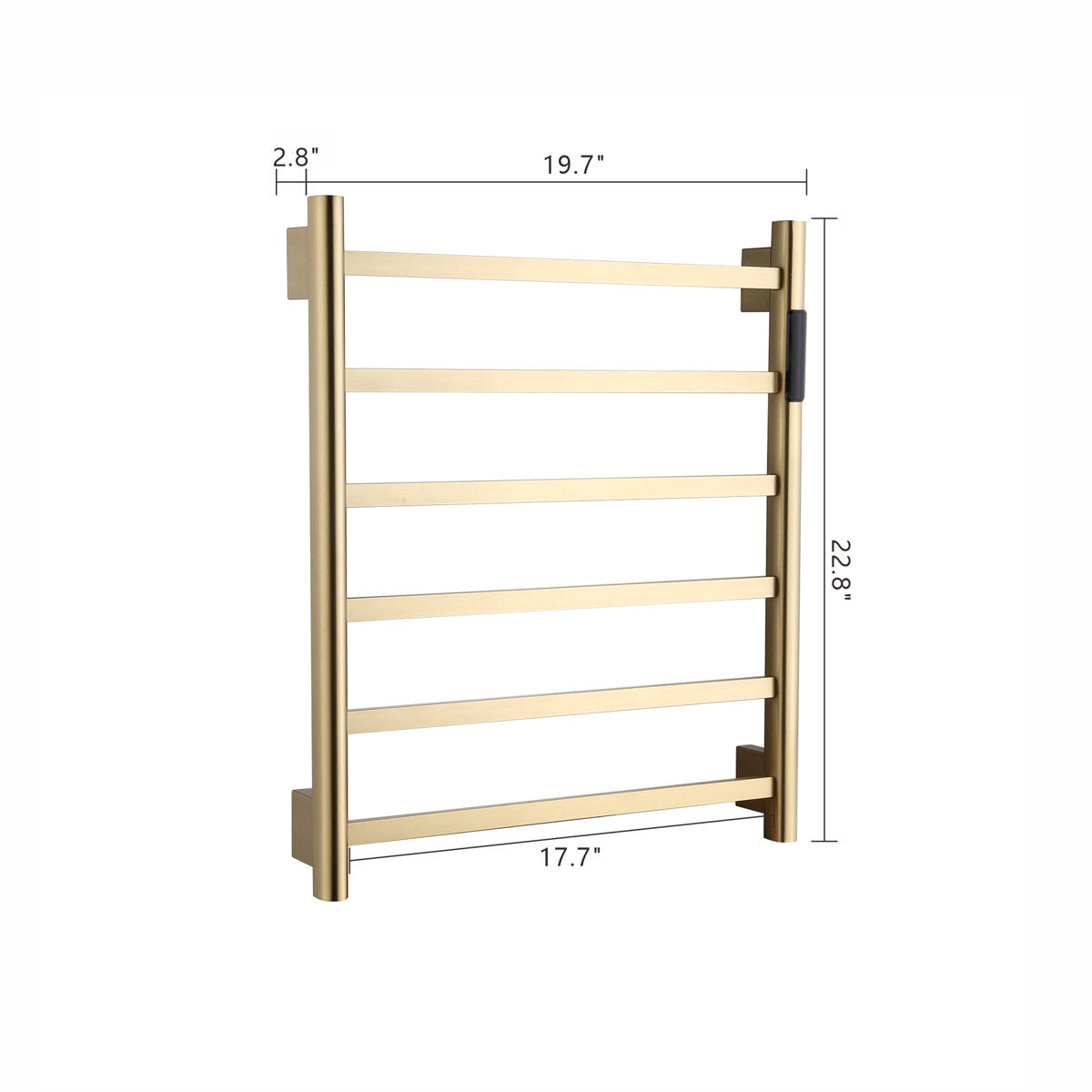 Traditional Towel Rail Towel Warmer FK02+ - Brushed Gold