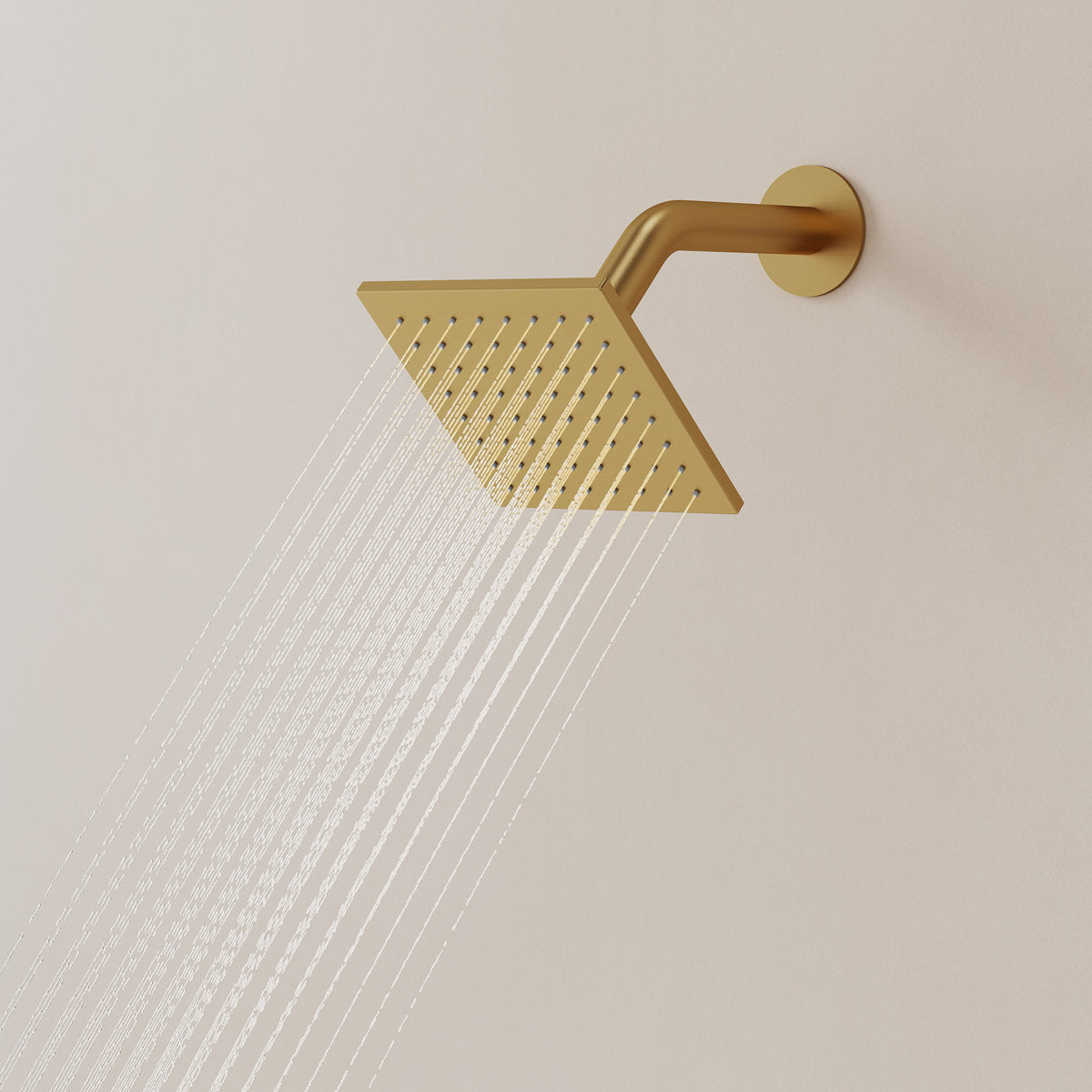 Ceiling Mount 16" High-Pressure Rainfall Shower Faucet, Dual Rainfall Shower Head System with Thermostatic Valve SFS-1031-GD16 - Brushed Glod