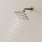 Ceiling Mount 16" High-Pressure Rainfall Shower Faucet, Dual Rainfall Shower Head System with Thermostatic Valve SFS-1031-NK16 - Brushed Nickel