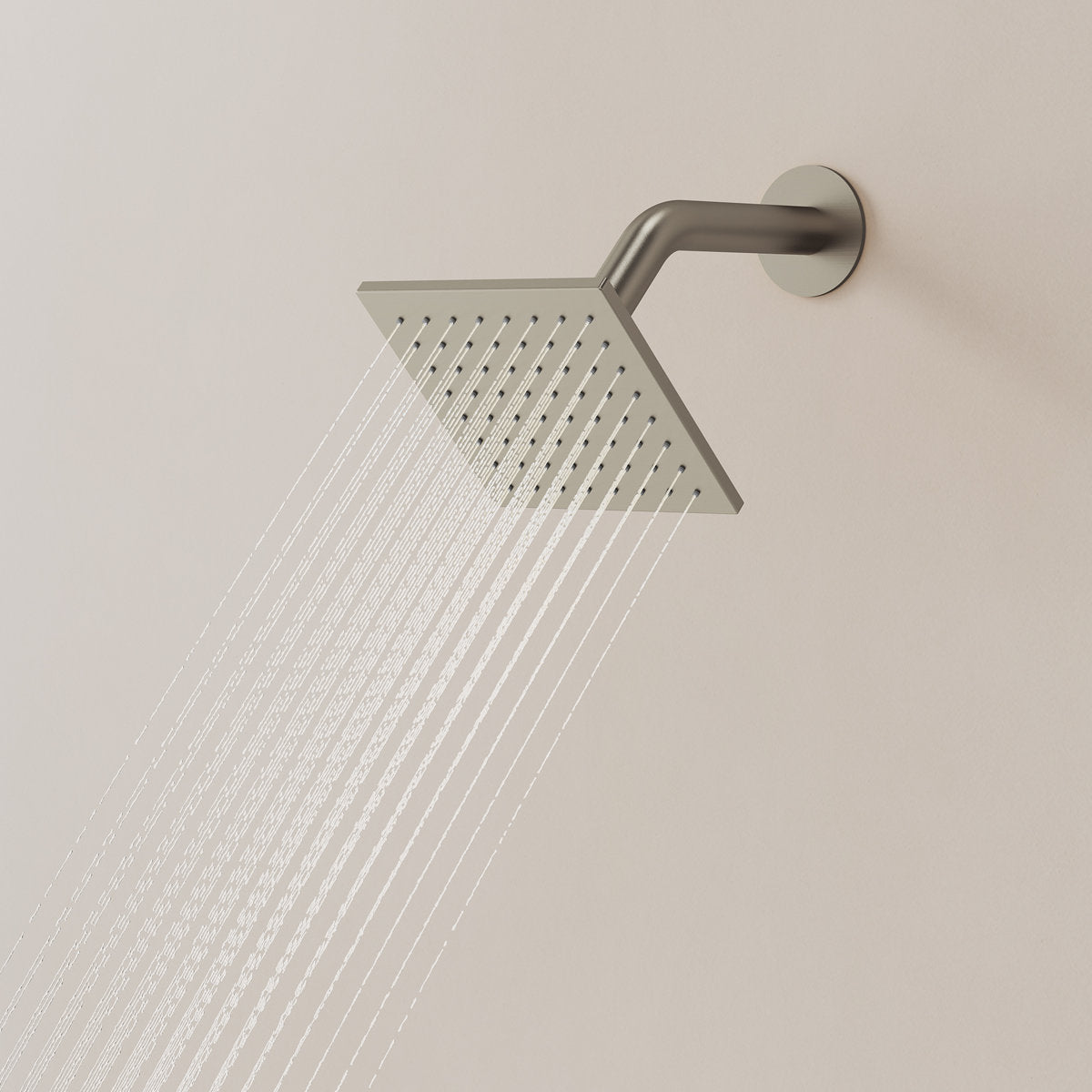 Ceiling Mount 16" High-Pressure Rainfall Shower Faucet, Dual Rainfall Shower Head System with Thermostatic Valve SFS-1031-NK16 - Brushed Nickel