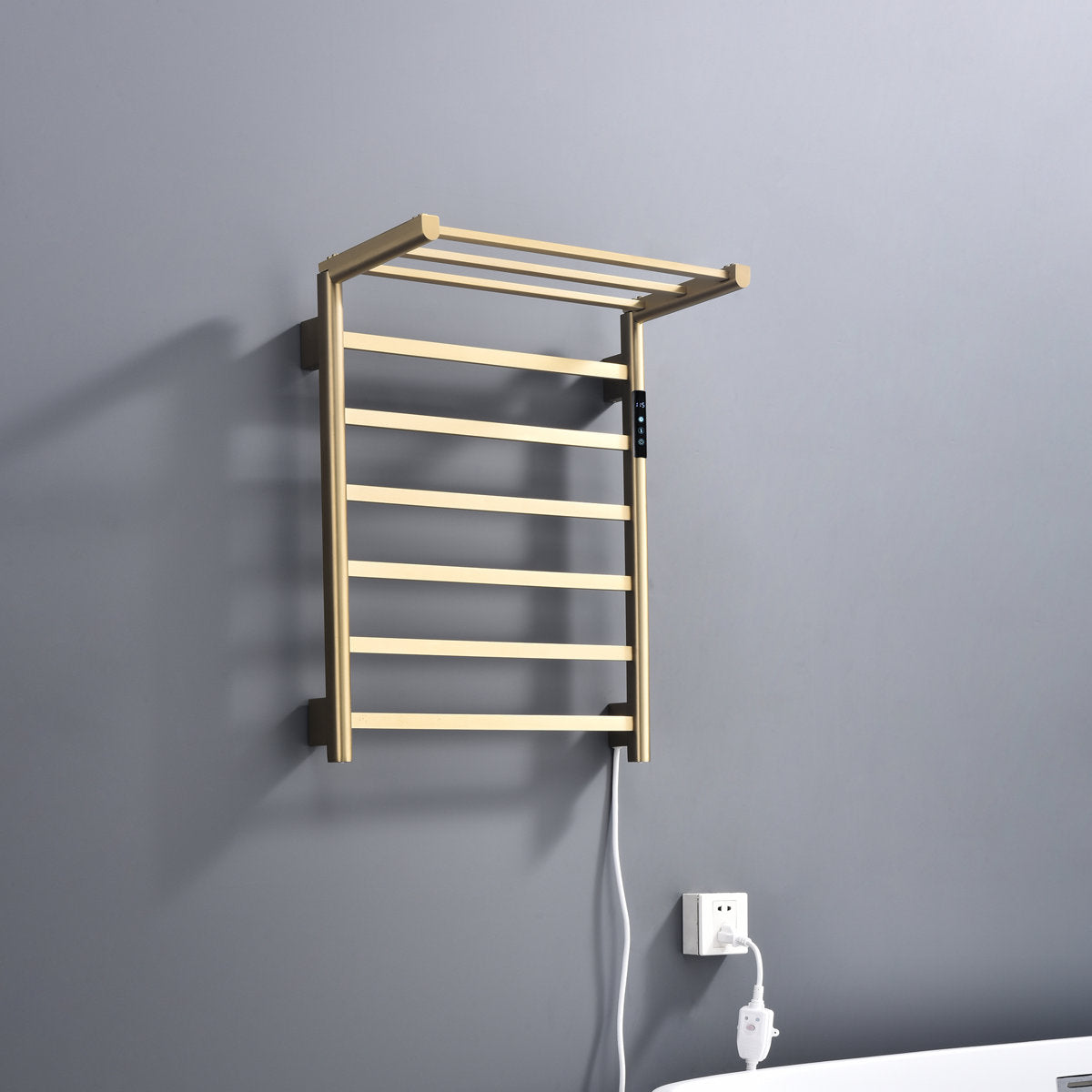 Traditional Towel Rail Towel Warmer FK08+ - Brushed Gold