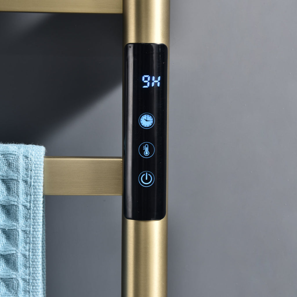 Traditional Towel Rail Towel Warmer FK08+ - Brushed Gold