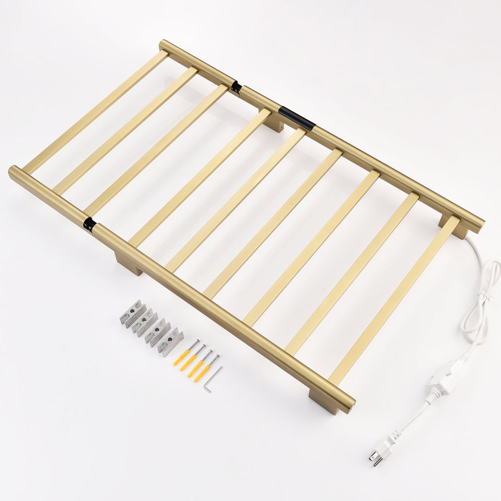Traditional Towel Rail Towel Warmer FK08+ - Brushed Gold