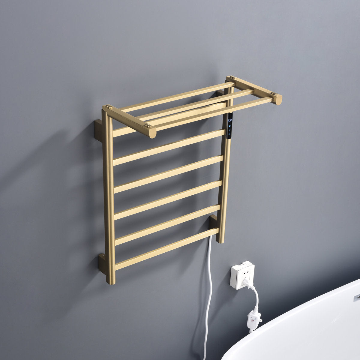 Traditional Towel Rail Towel Warmer FK08+ - Brushed Gold