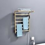 Traditional Towel Rail Towel Warmer FK08+ - Brushed Gold