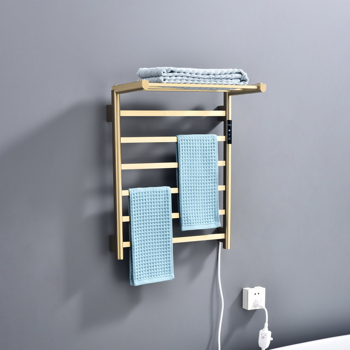 Traditional Towel Rail Towel Warmer FK08+ - Brushed Gold